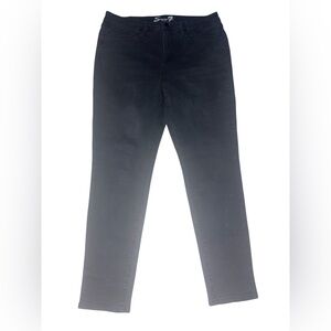 Seven7 High Rise Skinny Jeans Black Denim Stretch Womens Size 12